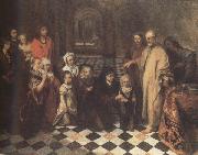 REMBRANDT Harmenszoon van Rijn The Dismissal of Hagar and Ishmael (mk33) oil painting on canvas